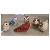 Wood Bird Figurines