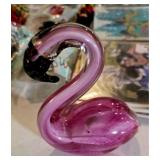 Flamingo Art Glass Paperweight