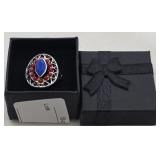 Estate Lapis & Coral Cocktail Ring