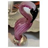 Flamingo Art Glass Paperweight