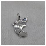 Sterling Silver Foot Pendant