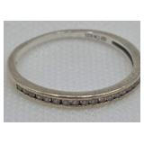 Sterling Silver White Sapphire Band Ring