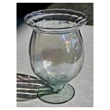 Scalloped Edge Footed Vase