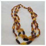 Vintage Amber Multi Row Necklace
