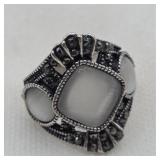 Mother of Pearl & Marcasite Vintage Ring