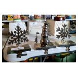 3 Silver Stocking Holders