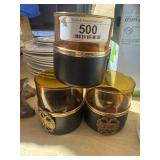 Vintage Set of 3 Leather Tumblers