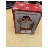 Berry Red Curly Beard Santa