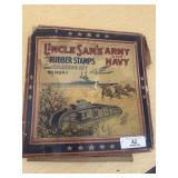 Antique Uncle Sam's Army & Navy Rubber Stamp