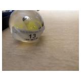 Art Glass Yellow Flower Paperweight