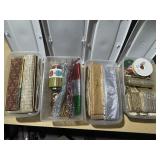 4 Small Totes of Craft Ribbon