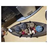 Bamboo Boat Basket & Dï¿½cor