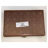 Jewelry Box with Assorted Tie Tacks and Cuff Links