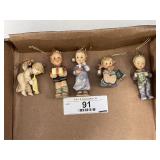 5 Berta Hummel Figurine Ornaments
