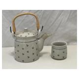 Japanese Style Tea Pot with Lid and 1 Cup