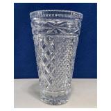 Vintage Clear Cut Glass Vase