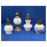 4 Vintage Oil Lamps