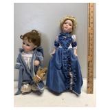 Porcelain Collector Doll Pair