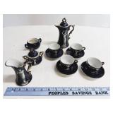 Vintage Fedora Blue Porcelain Tea Set