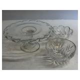 Assorted Clear Glass Serving Pieces