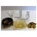 Decorative Glass & Brass Accent Collection