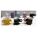 Frankoma Character & Elephant Mugs