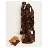 Carved Asian Immortal Wood Sculpture
