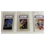 Graded Mac Jones Card Trio