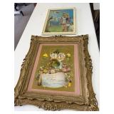 Framed Marriage Certificate & Print Pair