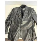 Leather Factory Black Leather Jacket 46R