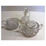 Cut Crystal Creamer & Sugar Lot