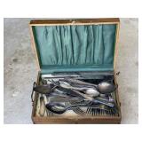 Wood Storage Box & Utensils