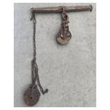 Single Tree & 2 Wood Pulleys
