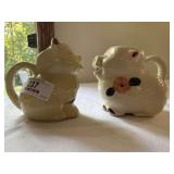 2 Shawnee Pottery Figural Creamers