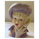 Large Relpo Japanese Lady Head Vase