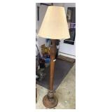 Turned Wood Floor Lamp