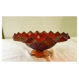Fenton Carnival Footed Bowl