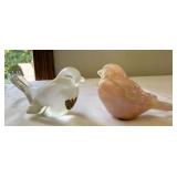 2 Fenton Art Glass Birds