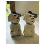 Pair of Shawnee Pottery Dog Salt / Pepper Shakers