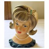 Vintage Parma Lady Head Vase