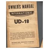 IH UD18 Owners Manual