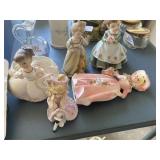 4 Bisque / China Lady Figures