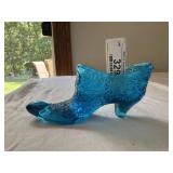 Signed Fenton Art Glass Shoe