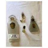4 Old Perfume Bottles