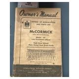 IH McCormick M Grain Drill Manual