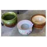 3 Pottery Planters