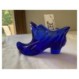 Signed Fenton Art Glass Shoe