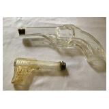 2 Glass Gun Candy Containers