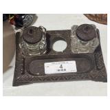 Double Inkwell Desk Set
