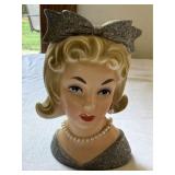 Vintage Relpo Lady Head Vase